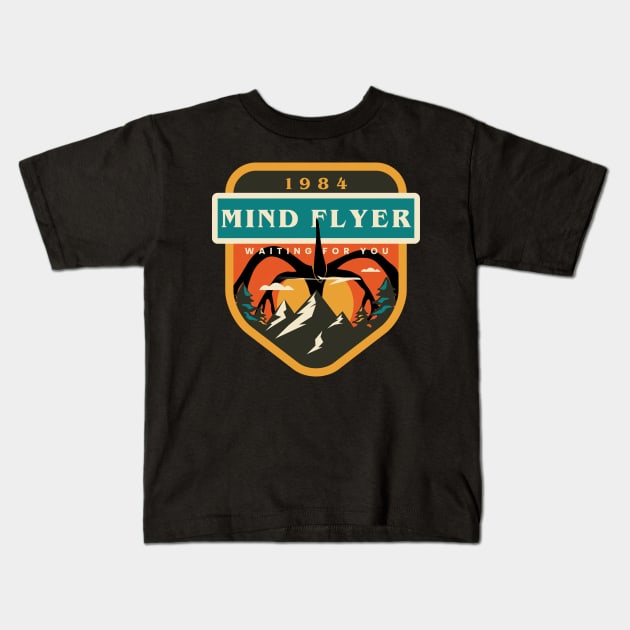 Stranger Things: The Mind Flyers Of Hawkins Kids T-Shirt by spaceranger